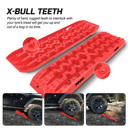 X-BULL Recovery tracks 2PCS 4WD Sand Mud Snow Truck Gen3.0 With Reindeer Car Antlers