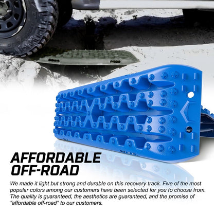 X-BULL Recovery tracks kit Boards 4WD strap mounting 4x4 Sand Snow Car qrange GEN3.0 6pcs blue