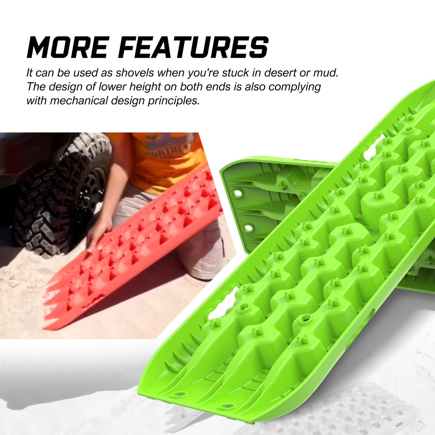 X-BULL Recovery Tracks Boards Sand Truck Mud Snow 4WD 4x4 Gen3.0 Green/ Tyre Tire Deflator