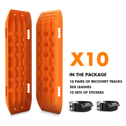 X-BULL 10 Pairs of Recovery tracks Boards Traction 10T Sand tracks/ Mud /Snow Gen 2.0