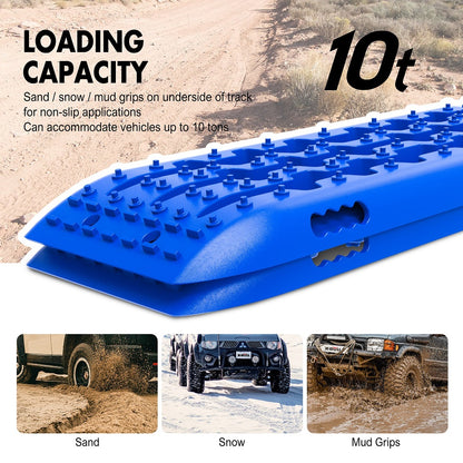 X-BULL 10 Pairs Recovery tracks 10T 4WD 4X4 / Sand tracks/ Mud tracks Gen 2.0 Blue