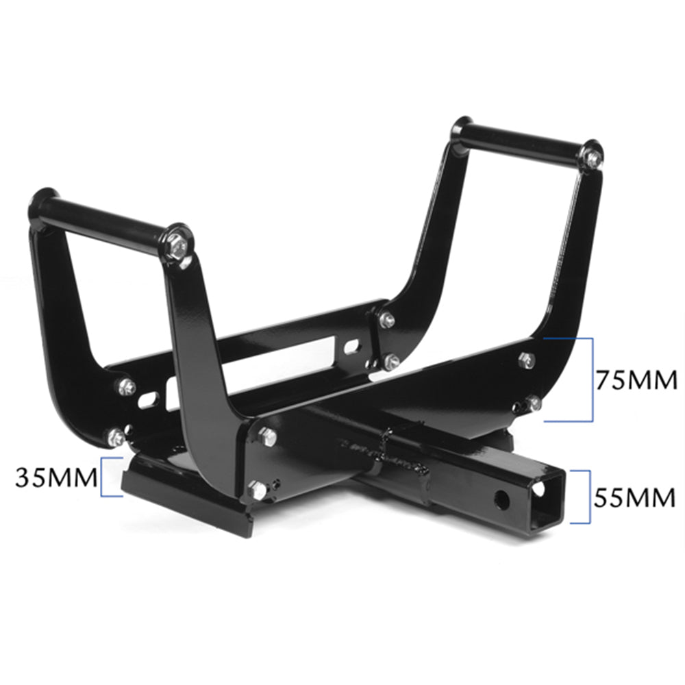 X-BULL Winch Cradle Mounting Plate Bracket Foldable Steel Bar Truck Trailer 4WD Universal For 9000 10000 12000 13000 14500LBS winch