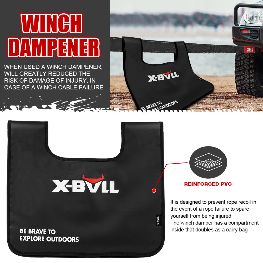 X-BULL 4X4 Recovery Kit Kinetic Recovery Rope Snatch Strap / 2PCS Recovery Tracks 4WD Gen2.0