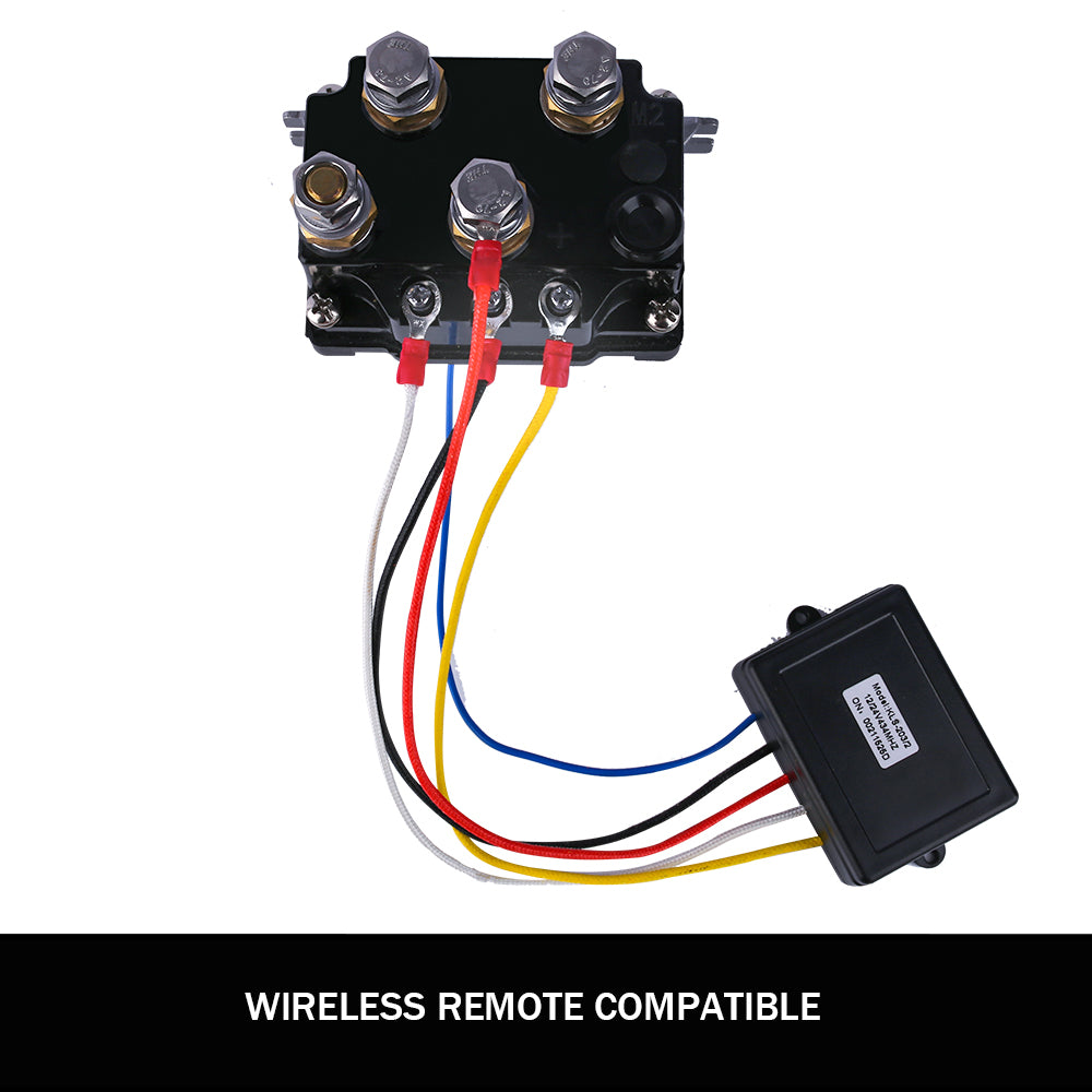 X-BULL Winch Solenoid Relay 12V 500A Winch Controller Twin Wireless Remote 4T Block Pulley