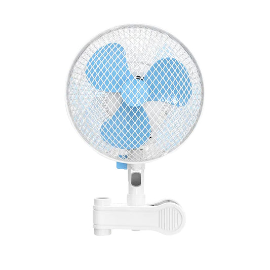 GOMINIMO Portable Oscillating Clip Fan With 2 Speed (White+Blue)GO-CF-102-YZ