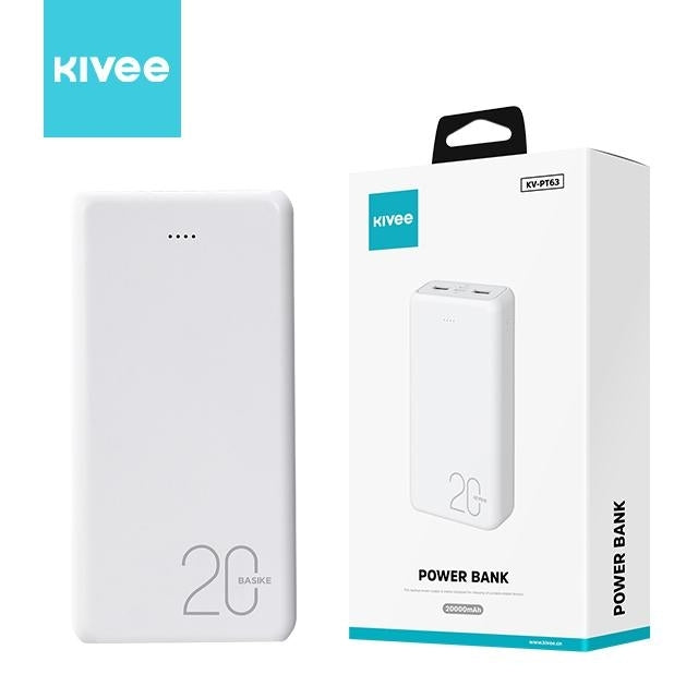 KIVEE PT63 20000mAh Power Bank White