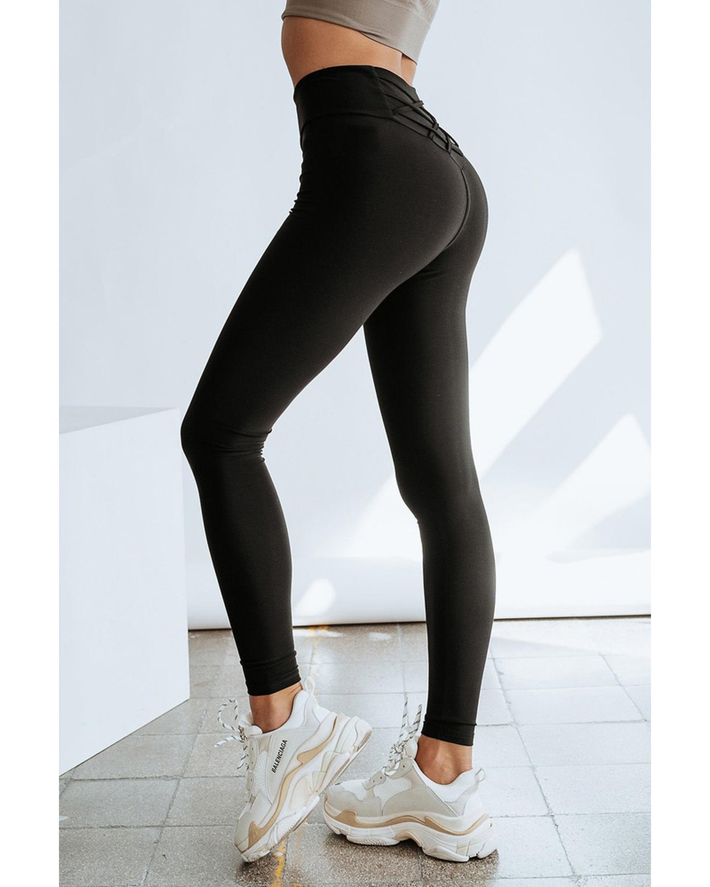 Azura Exchange Tummy Control High Waist Leggings - L