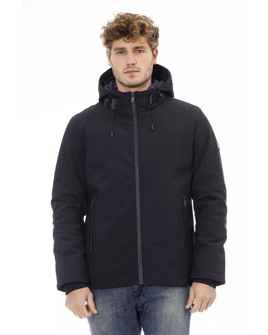 External Threaded Pocket Jacket with Logo Zipper Closure XL Men