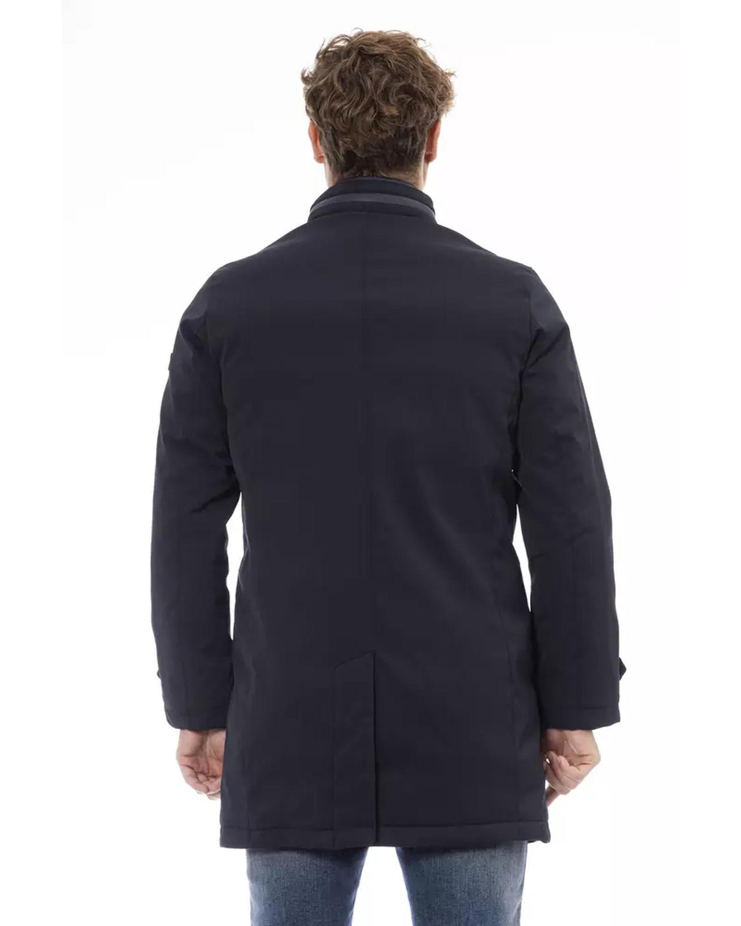 Long Jacket with External Welt Pockets and Front Closure L Men